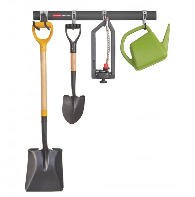 Main image of FastTrack Garage Storage Utility Hooks 5 Piece Black All in One Rail Hook Kit and Tool Organizer Heavy Duty for Home/Garage/Shed/Garden