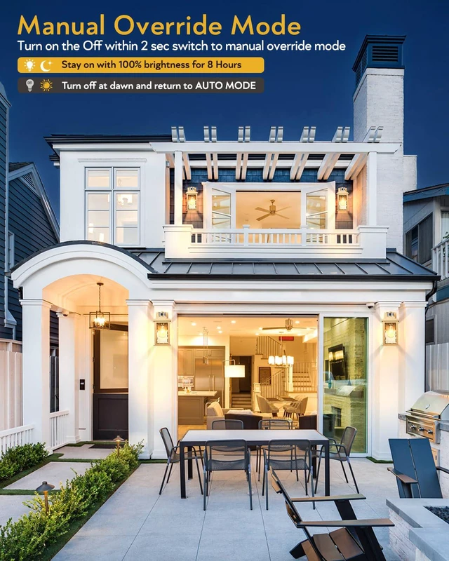 Alt view image 3 of 7 - Motion Sensor Porch Lights, Outdoor Light Fixtures Wall Mount Dusk to Dawn, Gold Waterproof Exterior Lights for House, Outdoor Wall Lights for House, Doorway, Patio, Anti-Rust (Pack of 2)
