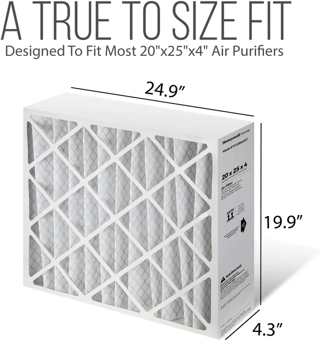 Alt view image 2 of 7 - 20x25x4 Furnace Filters, FC100A1037 Filter Replacement, Merv 11 Filter Media with Disposal Bag (2 Pack)