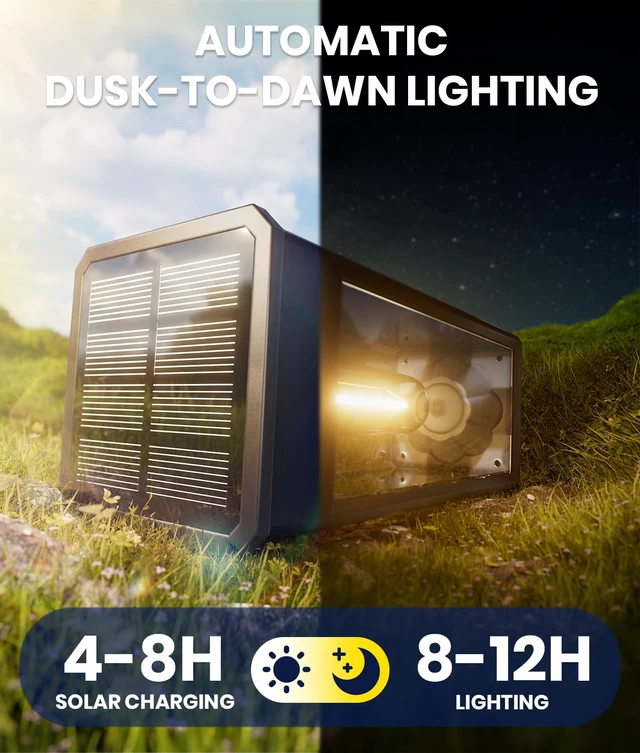 Alt view image 6 of 6 - Solar Powered Pathway Lights, 12 Pack, 3 Heights, Warm White, IP65 For pathways and gardens, Solar Walkway Lights Outdoor Waterproof pair 3 heights with auto on/off and 1124 h runtime