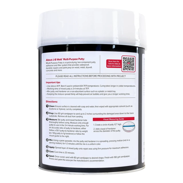 Alt view image 2 of 6 - Multi-Purpose Putty - 1 Gallon - Home Exterior & Interior