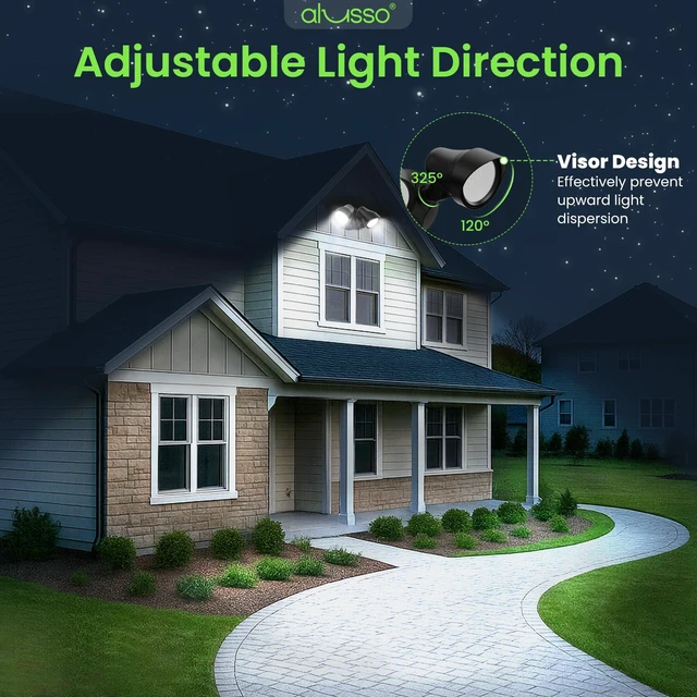 Alt view image 7 of 7 - Dusk to Dawn Outdoor Lighting 30W 3500LM 3CCT 3000K/4000K/6500K 120V Dusk Till Dawn Outdoor Light, IP65 Flood Lights Outdoor ETL Listed Dusk to Dawn Hardwired for House Yard Walkway Black 2PCS