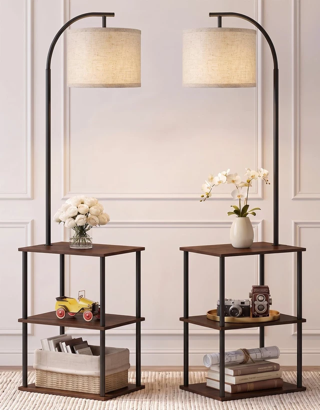 Main image of Floor Lamp with Table 2-Pack, Nightstands End Side Table for Living Room