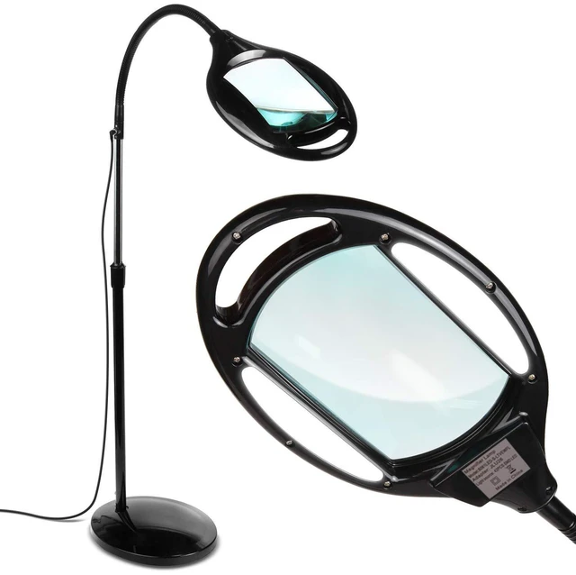 Main image of LightView Pro Magnifying Floor Lamp - Hands Free Magnifier with Bright LED Light for Reading - Work light With Flexible Gooseneck - Standing Mag Lamp