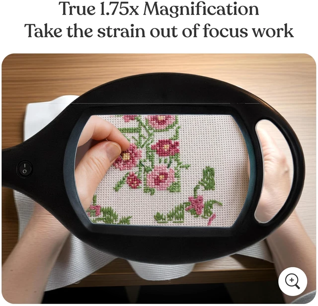 Alt view image 4 of 7 - LightView Pro Magnifying Floor Lamp - Hands Free Magnifier with Bright LED Light for Reading - Work light With Flexible Gooseneck - Standing Mag Lamp