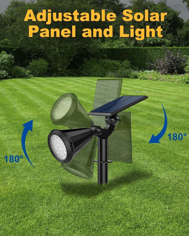 Alt view image 5 of 7 - Solar Spot Lights Outdoor Color Changing, 7 Modes/14 LED Outdoor Solar Lights for Yard, Waterproof RGB Multicolor Solar Landscape Spotlights Auto On/Off for Flood, Yard, Tree, Pathway, 10 Pack