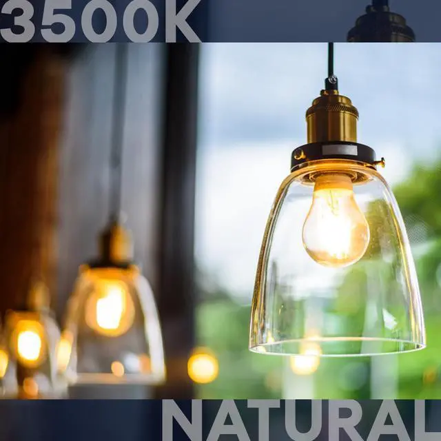Alt view image 2 of 7 - Vintage A19 LED Light Bulbs 60W Equivalent, 3500K Dimmable (6 Pack) 3500K Natural White, 800 Lumens, Standard LED Edison Bulb 8W, UL Listed, E26 Base, Damp Rated, 330° Beam Angle, CRI 80, 120V