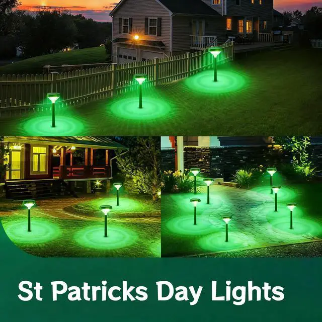 Alt view image 2 of 7 - Solar Lights Outdoor 8 Pack, Color Changing Solar Pathway Lights Multicolor/Warm White/Cool White Solar Lights Outdoor Waterproof for Walkway Yard Garden Landscape Driveway