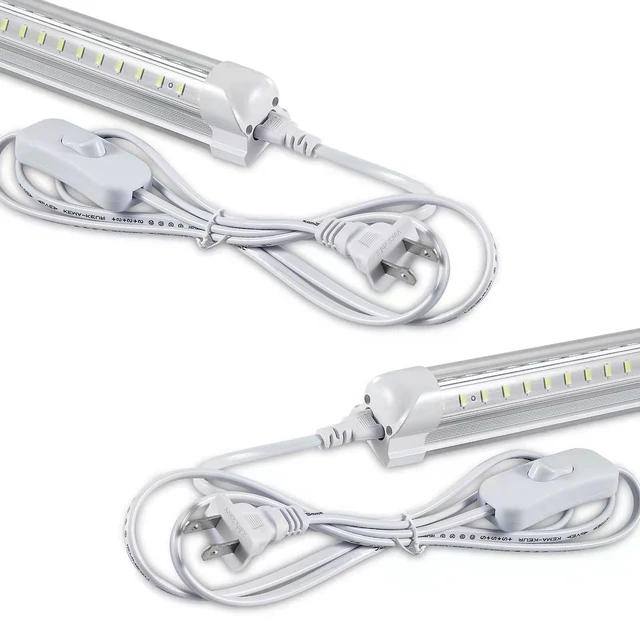 Main image of 2Pack 8FT LED Shop Light Garage Lights,100W 6000K 15000LM White Light,Hanging/Surface Mount,Plug and Play,Super Bright T8 Tube Light,Linkable LED Shop Lights for Warehouse Workshop Basement