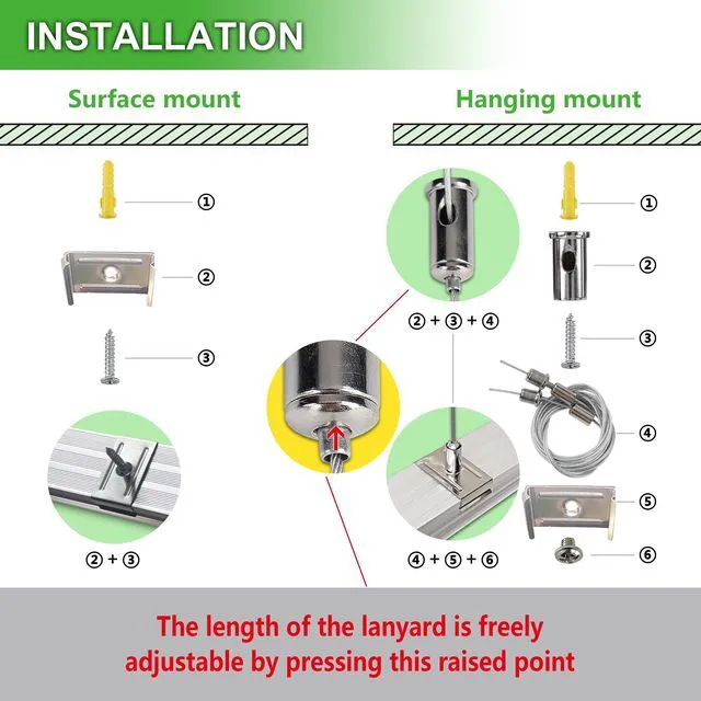 Alt view image 5 of 6 - 2Pack 8FT LED Shop Light Garage Lights,100W 6000K 15000LM White Light,Hanging/Surface Mount,Plug and Play,Super Bright T8 Tube Light,Linkable LED Shop Lights for Warehouse Workshop Basement