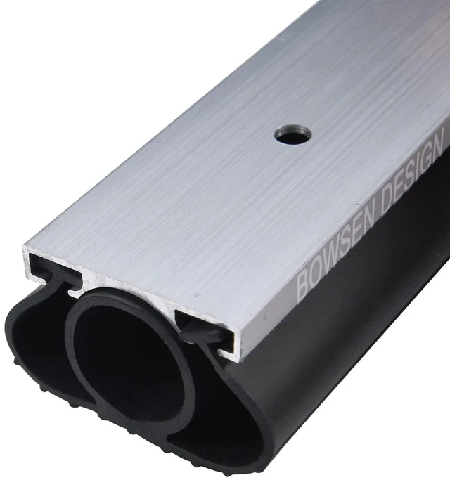 Alt view image 3 of 6 - Heavy-Duty U+O Ring Universal Garage Door Bottom Seals Weatherstrip Rubber with Aluminum Track Retainer Kit (10 FT, 1-5/8" Width)