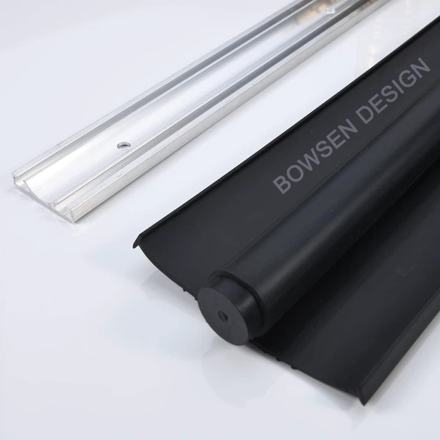 Alt view image 4 of 6 - Heavy-Duty U+O Ring Universal Garage Door Bottom Seals Weatherstrip Rubber with Aluminum Track Retainer Kit (10 FT, 1-5/8" Width)