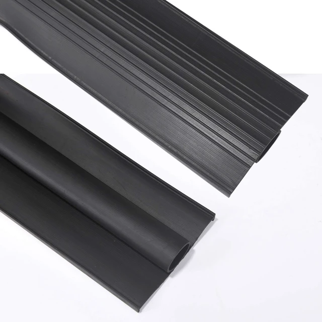 Alt view image 6 of 6 - Heavy-Duty U+O Ring Universal Garage Door Bottom Seals Weatherstrip Rubber with Aluminum Track Retainer Kit (10 FT, 1-5/8" Width)
