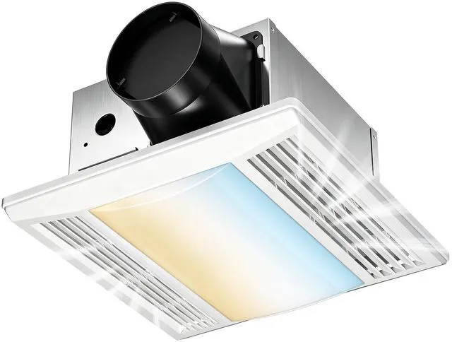 Main image of Bathroom Exhaust Fan with LED Light, 110 CFM, 1.0 Sones, 5CCT, 90 CRI 1000LM, Ceiling Mount Shower Ventilation Fan, No Attic Access Needed, 4 Inch Duct, 9.4'' x 9.4'' Ceiling Opening, ETL & FCC