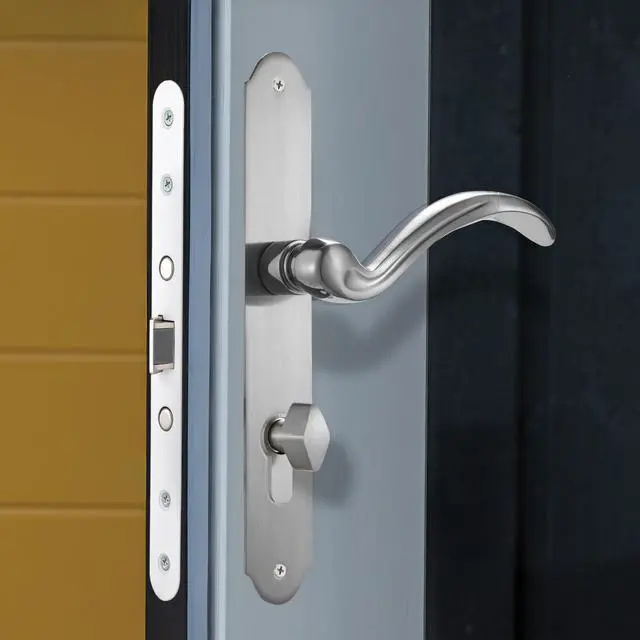 Alt view image 5 of 7 - Storm Door Handle Accessory Set fit Pella Storm Door Handle Replacement Part, with Key and Lock Cylinder, Mortise Lock Not Included (Brushed Nickel)