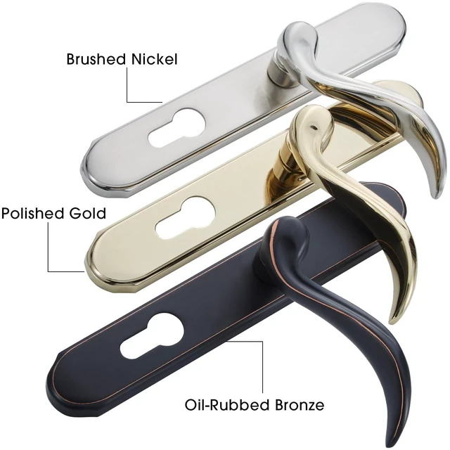 Alt view image 7 of 7 - Storm Door Handle Accessory Set fit Pella Storm Door Handle Replacement Part, with Key and Lock Cylinder, Mortise Lock Not Included (Brushed Nickel)