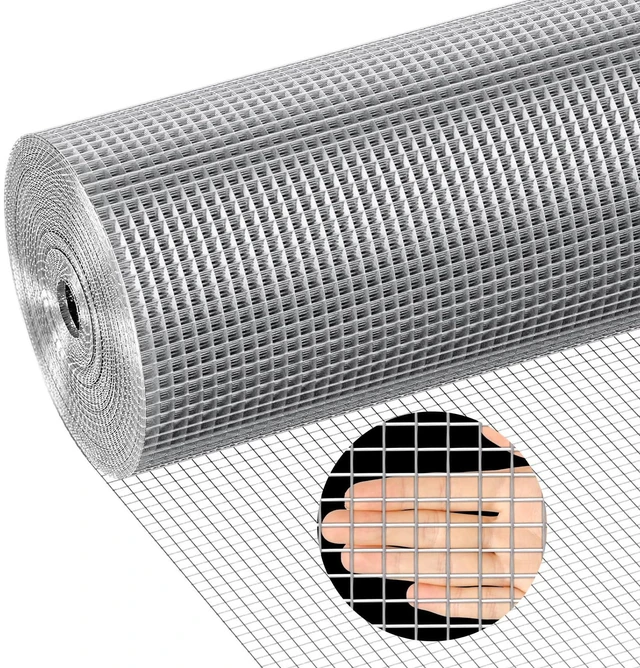 Main image of 304 Stainless Steel Hardware Cloth 1/4 Inch 22 Gauge Chicken Wire Fence Welded Wire Mesh Roll for Garden Protection, Rabbit Cage, Squirrel Barrier, Plant Support and DIY Projects (24in×50ft)