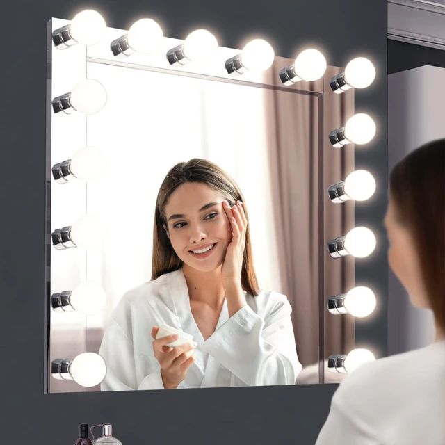 Alt view image 4 of 7 - Vanity Lights, 6 Linear Lights, Dimmable, Horizontal or Vertical Use, Uses (6) 60W Bulbs, For Bathroom/Makeup Vanity, Polished Chrome, 36.0 in. L x 4.33 in. H x 2.0 in. D, 500942