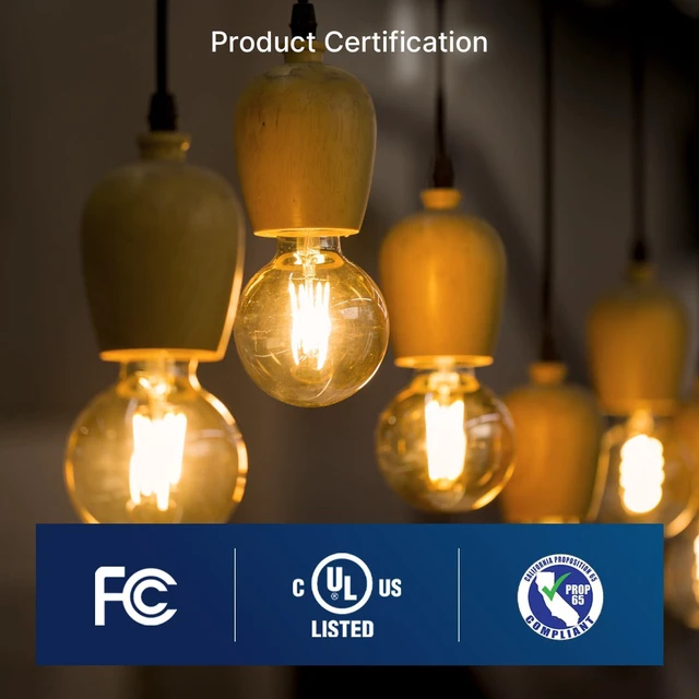 Alt view image 4 of 7 - 40W Equivalent LED Globe Candelabra Bulbs, Dimmable G16.5 LED E12 Chandelier Light Bulbs, 330LM, CRI82, 4W, AC 120V, 24 Pack, 2200K Warm White
