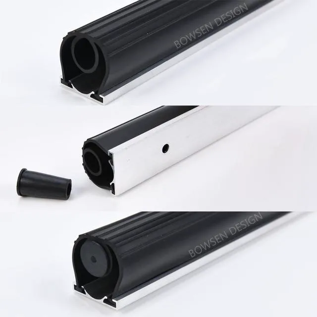 Alt view image 4 of 7 - Heavy-Duty U+O Ring Universal Garage Door Bottom Seals Weatherstrip Rubber with Aluminum Track Retainer Kit (20 FT, 1-1/4" Width)