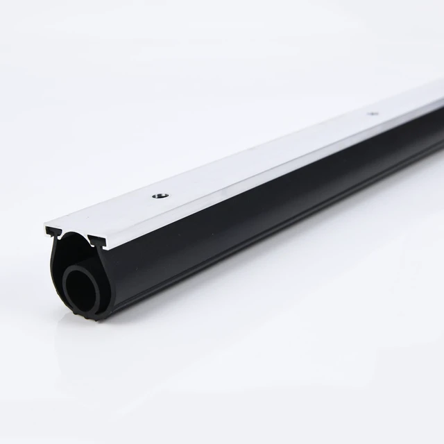 Alt view image 7 of 7 - Heavy-Duty U+O Ring Universal Garage Door Bottom Seals Weatherstrip Rubber with Aluminum Track Retainer Kit (20 FT, 1-1/4" Width)