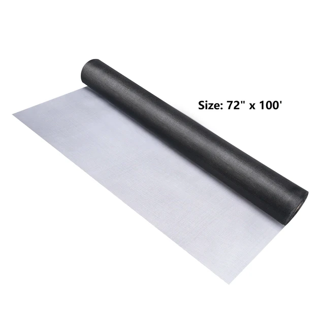 Alt view image 7 of 7 - Fiberglass Window Screen Roll 72 x 100 Easy to Use Black Replacement Window Screens for House Windows or Door (Black, 72x 100)