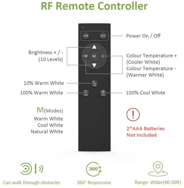 Alt view image 6 of 7 - 79ft(2rolls) Tunable White LED Strip Light Dimmable 3000K-6500K RF Remote Daylight Warm White Flexible Tape Ribbon for Cabinet Stage Bedroom Party Kitchen Stair Living Room Ceiling Bar