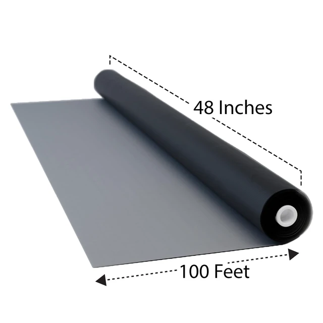 Alt view image 6 of 7 - Window Screen Mesh 48 in x 100 in Fiberglass Window Screen Replacement Mesh Roll for Windows, Patios, Porches & Doors (Charcoal)