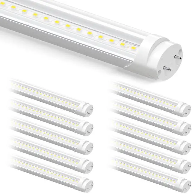 Main image of Fluorescent Light Bulbs 48 inch Long, Type A+B T8 LED Bulb 4 Foot Replacement for F32T8 or F40T12 Lights Tube, 26W(65W Equivalent) 3400lm 6000K Daylight White Non-Dimmable, 10-Pack