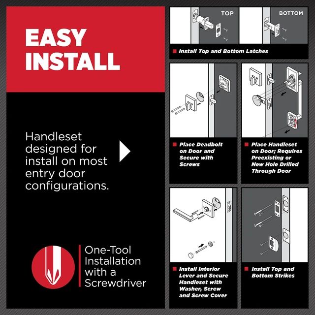 Alt view image 4 of 7 - CP815PTHXTNL-11P Clear Pack Prescott Passage Handleset with Tustin Lever Trim with No Deadbolt with RCAL Latch and RCS Strike Venetian Bronze Finish