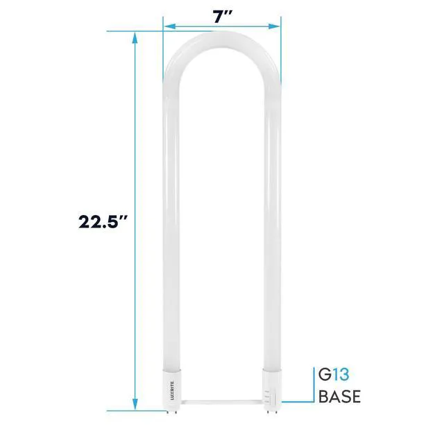 Alt view image 4 of 7 - U Bend LED Tube Light, T8 T12, 17.5W (32W Equivalent), 3CCT, 4 Pack 3500K 4000K 5000K, 2100 Lumens, Fluorescent Light Tube Replacement, Direct or Ballast Bypass, UL Certified, G13 Base