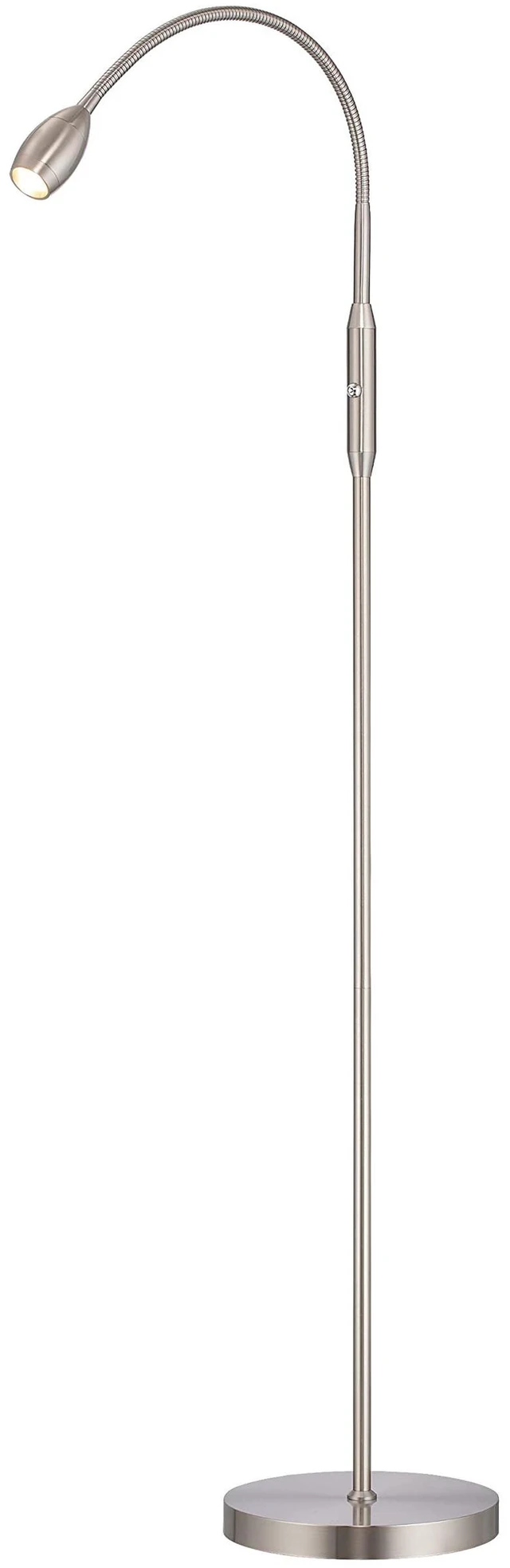 Main image of OBright Ray Adjustable LED Beam Floor Lamp, Dimmable and Zoomable Spotlight, Flexible Gooseneck, Reading/Crafting Standing Lamp, Work Table Light, Brushed Nickel