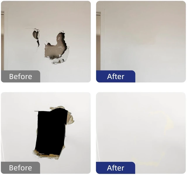 Alt view image 7 of 7 - Drywall Repair Kit with 20"x20" Panel - Large Hole Patch for Walls Quick and easy Sheetrock repair solution. Includes tools for wall surface hole filling and patching