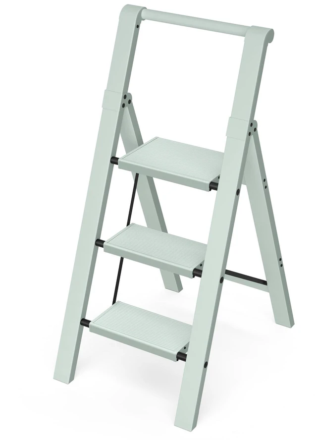 Main image of 3 Step Ladder,Aluminum Step Stool Foldable-Fairyland Green Lightweight Folding Ladder with Handgrip,Wide Top Pedal,330lbs Capacity Stepladder for Home,Office,Kitchen