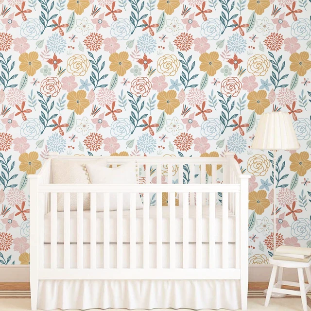 Alt view image 7 of 7 - Floral Peel and Stick Wallpaper 17.71×1181Boho Floral Wallpaper Pink Floral Contact Paper Self Adhesive Removable Wallpaper for Bathroom Cabinet Decorative