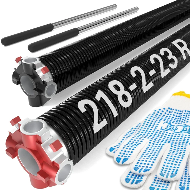 Main image of Pair of Garage Door Spring 0.218 x 2 x 23 (Pair), 18000 Cycles Long-lasting Garage Spring Door Replacement, Heavy-duty Garage Door Torsion Spring