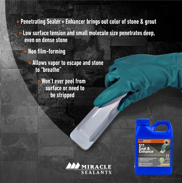 Alt view image 4 of 7 - 511 Seal & Enhance Premium Enhancing Sealer for Stone & Tile, Pint