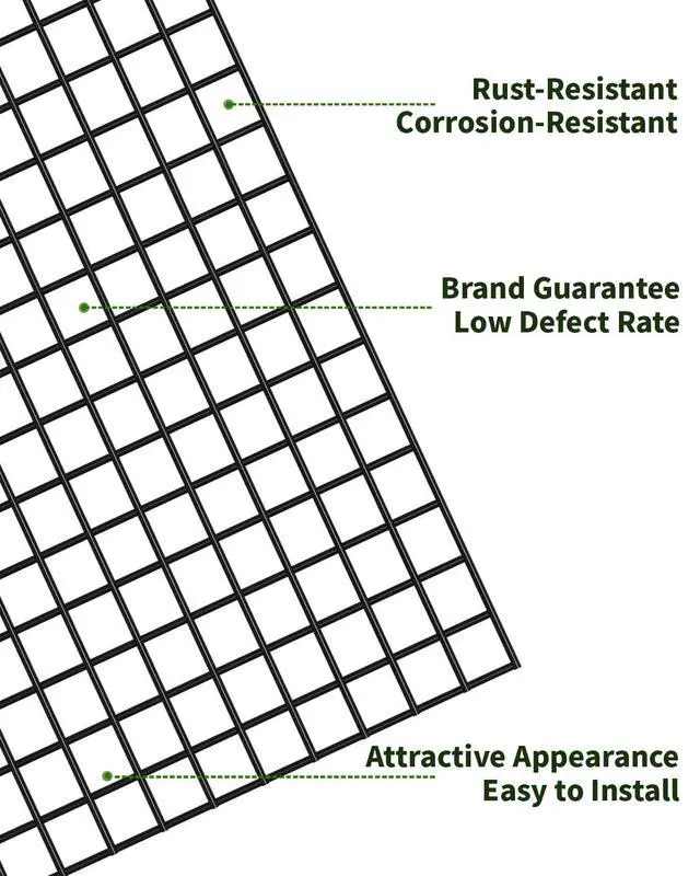Alt view image 3 of 7 - Black Hardware Cloth 1/2 Inch 48 x 100 Ft 19-Gauge Chicken Wire Fencing, Welded Wire Fencing, Wire Mesh Roll, Cage Wire, Garden Fencing, Vegetable Garden, Wire Cloth