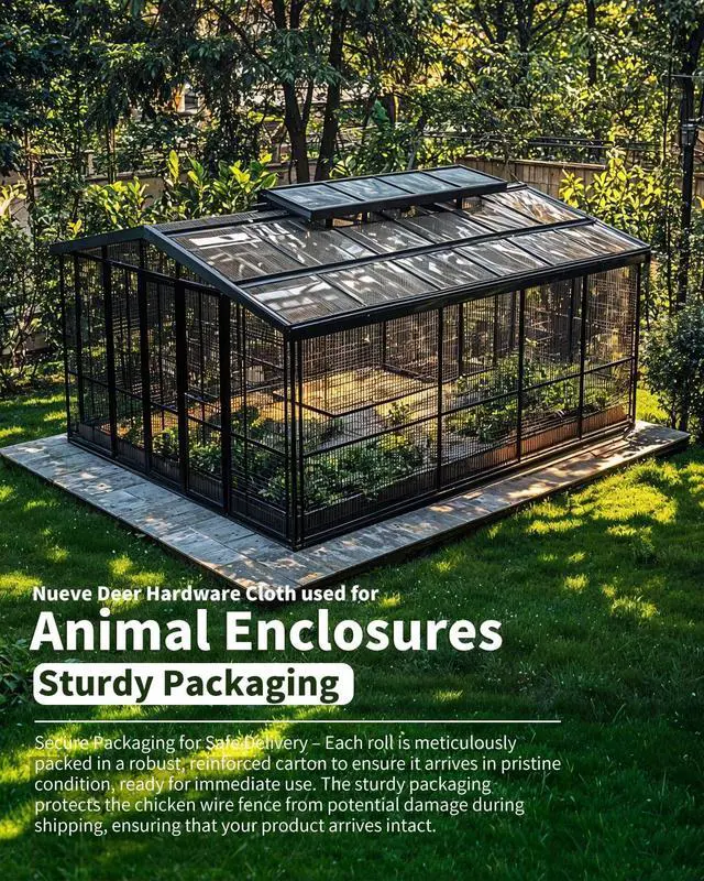 Alt view image 6 of 7 - Black Hardware Cloth 1/2 Inch 48 x 100 Ft 19-Gauge Chicken Wire Fencing, Welded Wire Fencing, Wire Mesh Roll, Cage Wire, Garden Fencing, Vegetable Garden, Wire Cloth