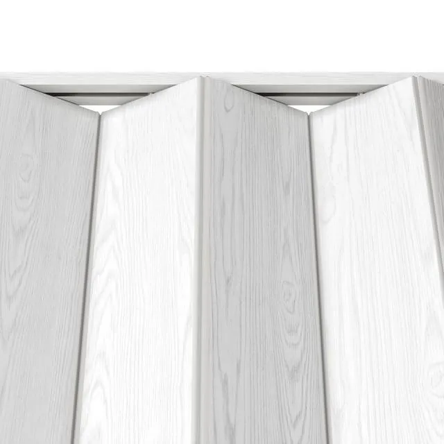 Alt view image 5 of 7 - 36" x 80" Premium Foldable Accordion Doors,Heavy Duty,White Oak Foldable accordion doors w/ doublewalled heavyduty panels, ideal as interior room dividers for privacy, spacesaving design