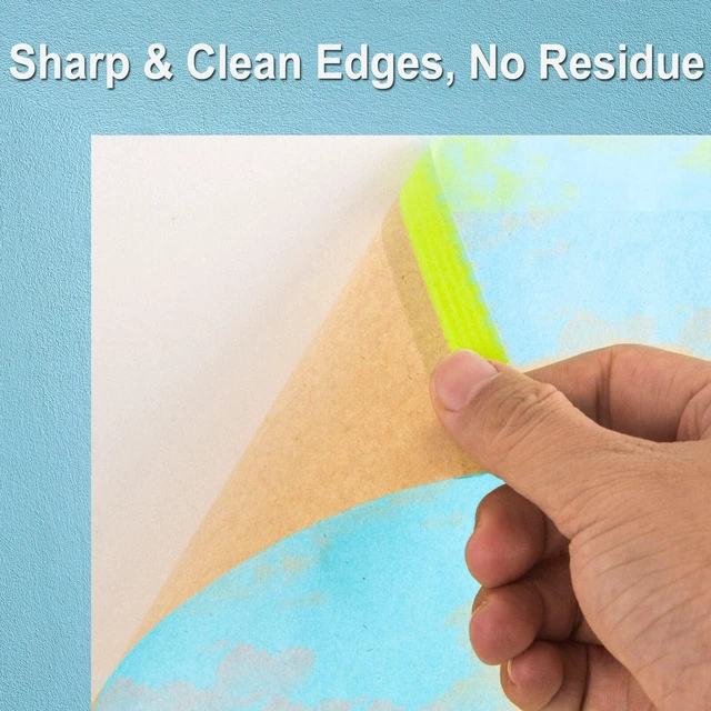 Alt view image 4 of 7 - Pre-Taped Masking Paper for Painting - 24" x 50' Painters Paper and Tape Attached for Automotive and House Paint Protection, Covering Windows, Skirting, Frames, Cars and Auto-Body (10 Rolls)