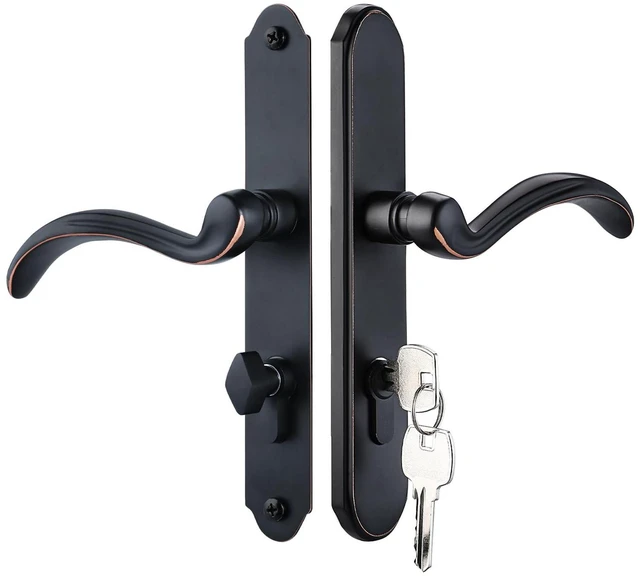 Main image of Storm Door Handle Accessory Set fit Pella Storm Door Handle Replacement Part, with Key and Lock Cylinder, Mortise Lock Not Included (Oil-Rubbed Bronze)