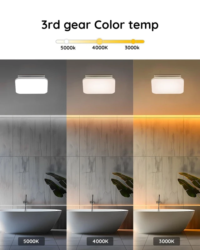 Alt view image 5 of 7 - Bathroom Exhaust Fan with Light, 1.0 Sones 110 CFM 43W 1200LM ETL,Ceiling Opening 7.75'' x 7.5'' No attic installation required, Ceiling-Mounted Shower Ventilation Exhaust Fan with Light