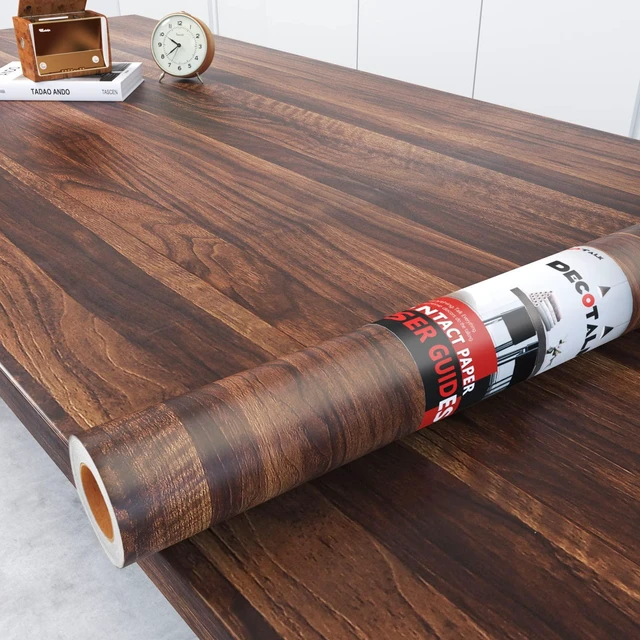 Main image of 30x400 Inch Walnut Wood Contact Paper Countertop Contact Paper Peel and Stick Woodgrain Wallpaper Butcher Block Countertops Vinyl Warp Waterproof Wood Wallpaper Removable Counter Top Vinyl