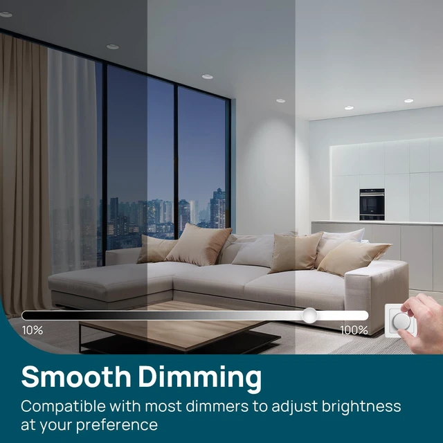 Alt view image 3 of 6 - BR30 LED Flood Light Bulbs Indoor, 65W Equivalent Dimmable LED Recessed Bulbs, 10W 850 Lumens, 5000K Daylight E26 Base, Recessed Can Light Bulb for Bedroom Bathroom, 24 Packs