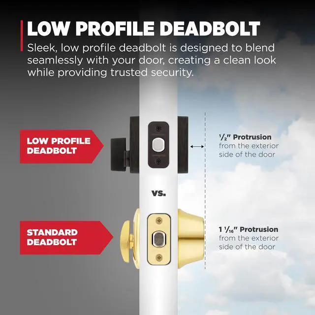 Alt view image 4 of 7 - Downtown Deadbolt Lock, Venetian Bronze Square Exterior Keyed Front Entry Door, Pick Resistant SmartKey Rekey Security, Single Cylinder Dead Bolt, with Microban Protection