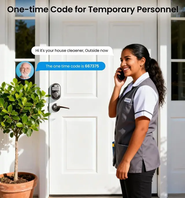 Alt view image 7 of 7 - RZ-C Keyless Entry Door Lock with 2 Lever Handles, Oil Rubbed Bronze Zinc Alloy Handle Set, Auto Lock, One Time Code, 20 Codes, Back-Lit Keypad, Electronic Deadbolt for Front Door, Easy Install