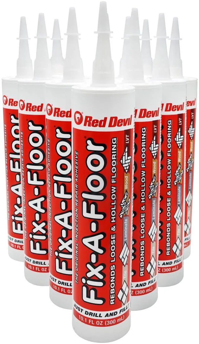 Main image of The Original Loose Tile Repair Adhesive - Tile, Porcelain, Ceramic, Marble, Stone & Wood. Custom Tip for All Grout Sizes. Pack of 12 *for Best Results Use The Proven Power of a Caulk Gun*