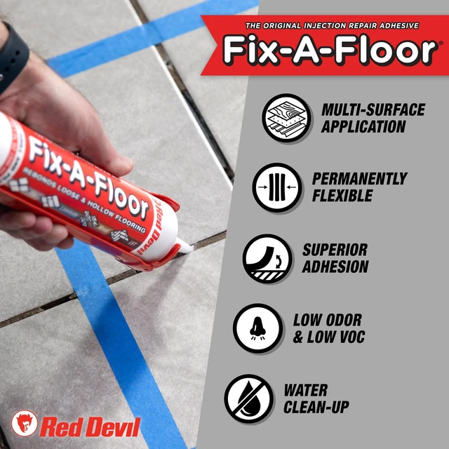 Alt view image 2 of 7 - The Original Loose Tile Repair Adhesive - Tile, Porcelain, Ceramic, Marble, Stone & Wood. Custom Tip for All Grout Sizes. Pack of 12 *for Best Results Use The Proven Power of a Caulk Gun*
