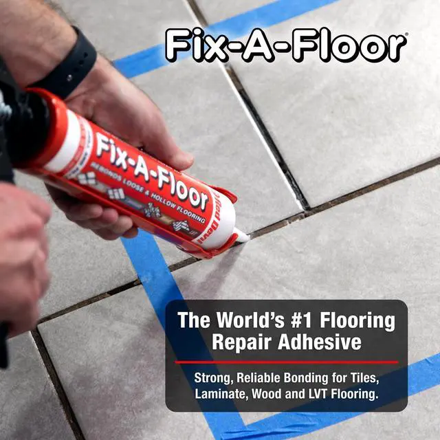 Alt view image 6 of 7 - The Original Loose Tile Repair Adhesive - Tile, Porcelain, Ceramic, Marble, Stone & Wood. Custom Tip for All Grout Sizes. Pack of 12 *for Best Results Use The Proven Power of a Caulk Gun*